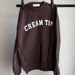 LIMITED EDITION Museum of Peace & Quiet Cream Top Sweatshirt Size S Maru Coffee
